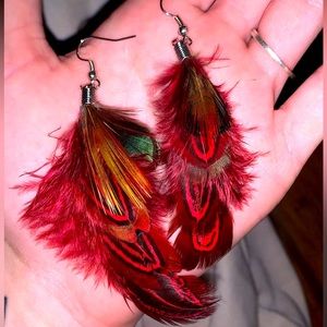 Feather earrings